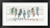 Tribal Feathers Sign Fine Art Print