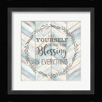 Find the Blessing Chevron Framed Print