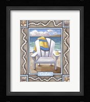 Beach Chair Calm Framed Print