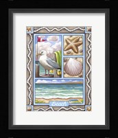 Beach Seagull Framed Print