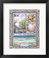 Beach Seagull Framed Print
