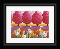 Pink Trees Path & Tulips Fine Art Print