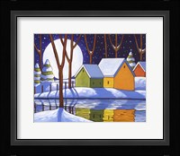 Reflection Winter Night Fine Art Print