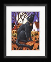 Moon Cat & Pumpkins Fine Art Print