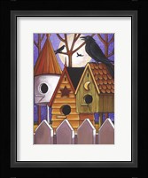 Moon Crows Houses Fine Art Print