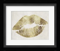 Hollywood Kiss Gold Framed Print