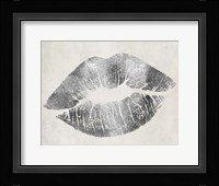 Hollywood Kiss Silver Framed Print