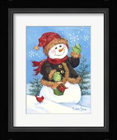 Fur Coat Snowman Fine Art Print