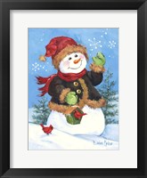 Fur Coat Snowman Fine Art Print