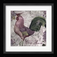 Coqs Colores II Framed Print