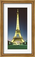 Eiffel Tower illuminated at Night, Paris Fine Art Print