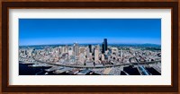 Aerial View of a Cityscape, Seattle, Washington Fine Art Print