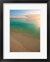 Elevated View of Beach at Sunset, Great Exuma Island, Bahamas Fine Art Print