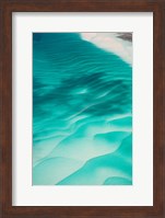 Aerial View of Clear Turquoise Water in Caribbean Sea, Great Exuma Island, Bahamas Fine Art Print