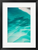 Aerial View of Clear Turquoise Water in Caribbean Sea, Great Exuma Island, Bahamas Fine Art Print