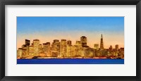 Illuminated Cityscape at the Waterfront, San Francisco Bay, California Fine Art Print