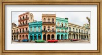 Cars in Front of Colorful Houses, Havana, Cuba Fine Art Print