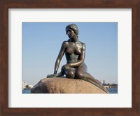 Close-up of The Little Mermaid statue, Copenhagen, Denmark Fine Art Print