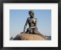 Close-up of The Little Mermaid statue, Copenhagen, Denmark Fine Art Print