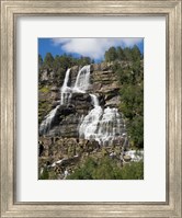 Low angle view of Tvindefossen Waterfall, Voss, Norway Fine Art Print