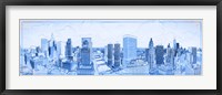 Chicago Buildings in Blue Fine Art Print