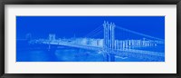 Manhattan Bridge in Blue Fine Art Print