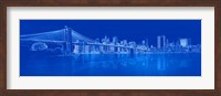 Brooklyn Bridge in Blue Fine Art Print