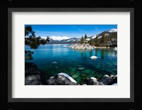 Rocks in Lake Tahoe, California Framed Print