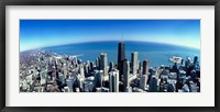 Aerial view of Chicago, Cook County, Illinois Fine Art Print