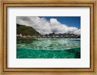 Bungalows on the Beach, Moorea, Tahiti, French Polynesia Fine Art Print