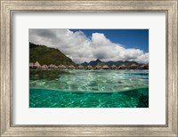 Bungalows on the Beach, Moorea, Tahiti, French Polynesia Fine Art Print