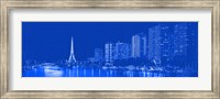 Eiffel Tower & Seine River at Night, Paris Fine Art Print