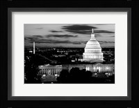 City Lit up at Dusk, Washington DC Fine Art Print