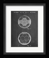 Chalkboard Leather Soccer Ball Patent Fine Art Print