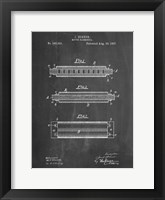 Chalkboard Hohner Harmonica Patent Fine Art Print