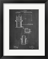 Chalkboard Antique Beer Cask Diagram Patent Fine Art Print