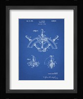 Blueprint Ship Steering Wheel Patent Fine Art Print