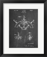 Chalkboard Ship Steering Wheel Patent Fine Art Print
