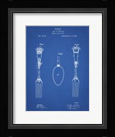 Blueprint Antique Spoon and Fork Patent Fine Art Print