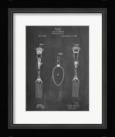 Chalkboard Antique Spoon and Fork Patent Fine Art Print