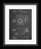Chalkboard Tesla Operating Electric Motors Map Patent Fine Art Print