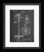 Chalkboard Vintage Ski Pole Patent Fine Art Print