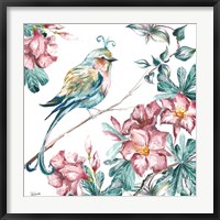 Island Living Bird and Floral II Fine Art Print