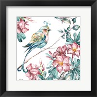 Island Living Bird and Floral II Framed Print