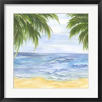 Beach and Palm Fronds II Fine Art Print