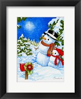 Sparkling Snowmen Fine Art Print