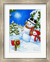 Sparkling Snowmen Fine Art Print