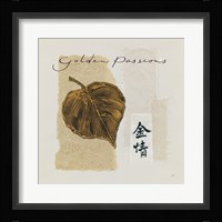 Bronze Leaf III Golden Passions Framed Print