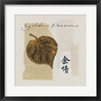 Bronze Leaf III Golden Passions Framed Print