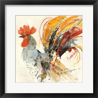 Festive Rooster II Framed Print